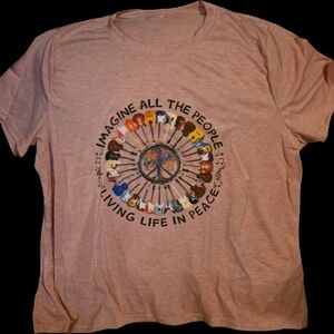 Peace Graphic T-Shirt - Pink